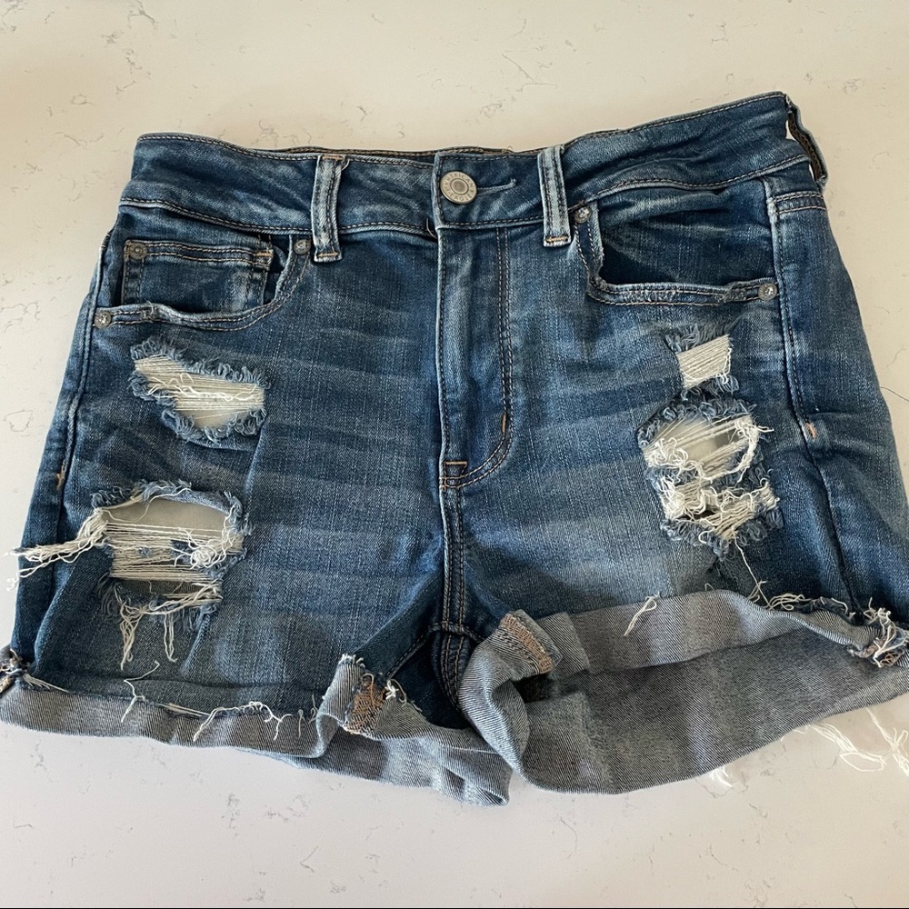 American Eagle High Rise Jean Shorts